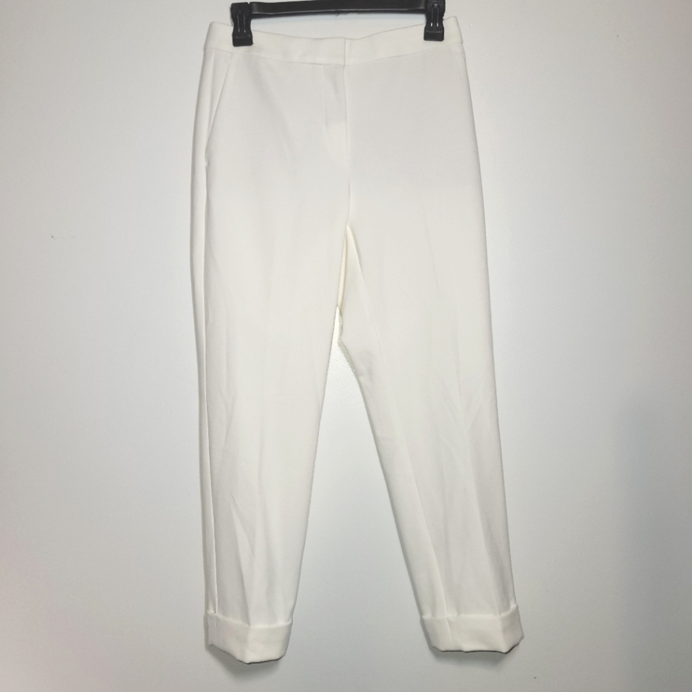 New Ann Taylor White High Rise Curvy Ankle Pants 2P - Picture 2 of 13